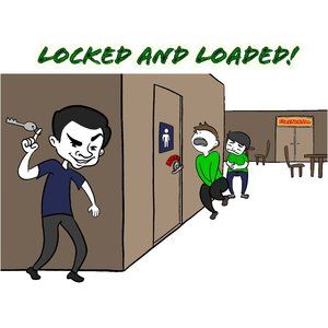 Locked and Loaded Stolen Bathroom Key VinDicktive Mens Poly Short Sleeve T Shirt